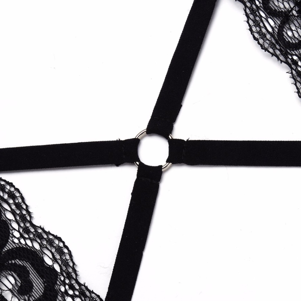 NWT Sexy Little Black Lace Strappy Bralette - Picture 5 of 8